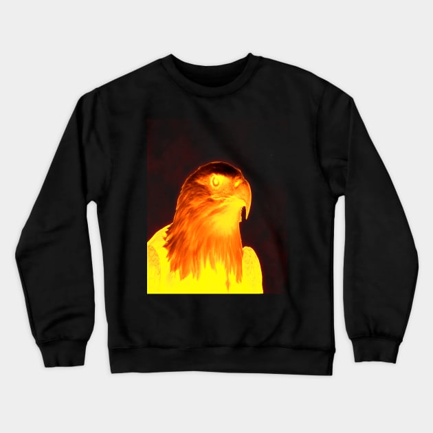 spirit flame eagle burn Crewneck Sweatshirt by Mens_Passion